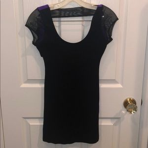 Cheryl Creations Black & Purple Mini Dress